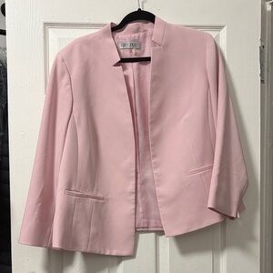 Kasper Light Pink Open-Front Blazer Jacket
